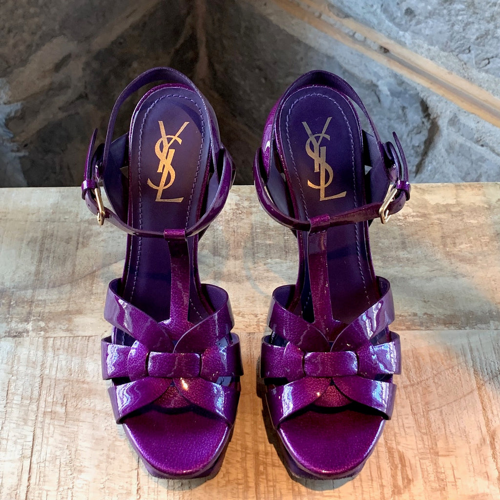 Yves Saint-Laurent Purple Patent Tribute Heels