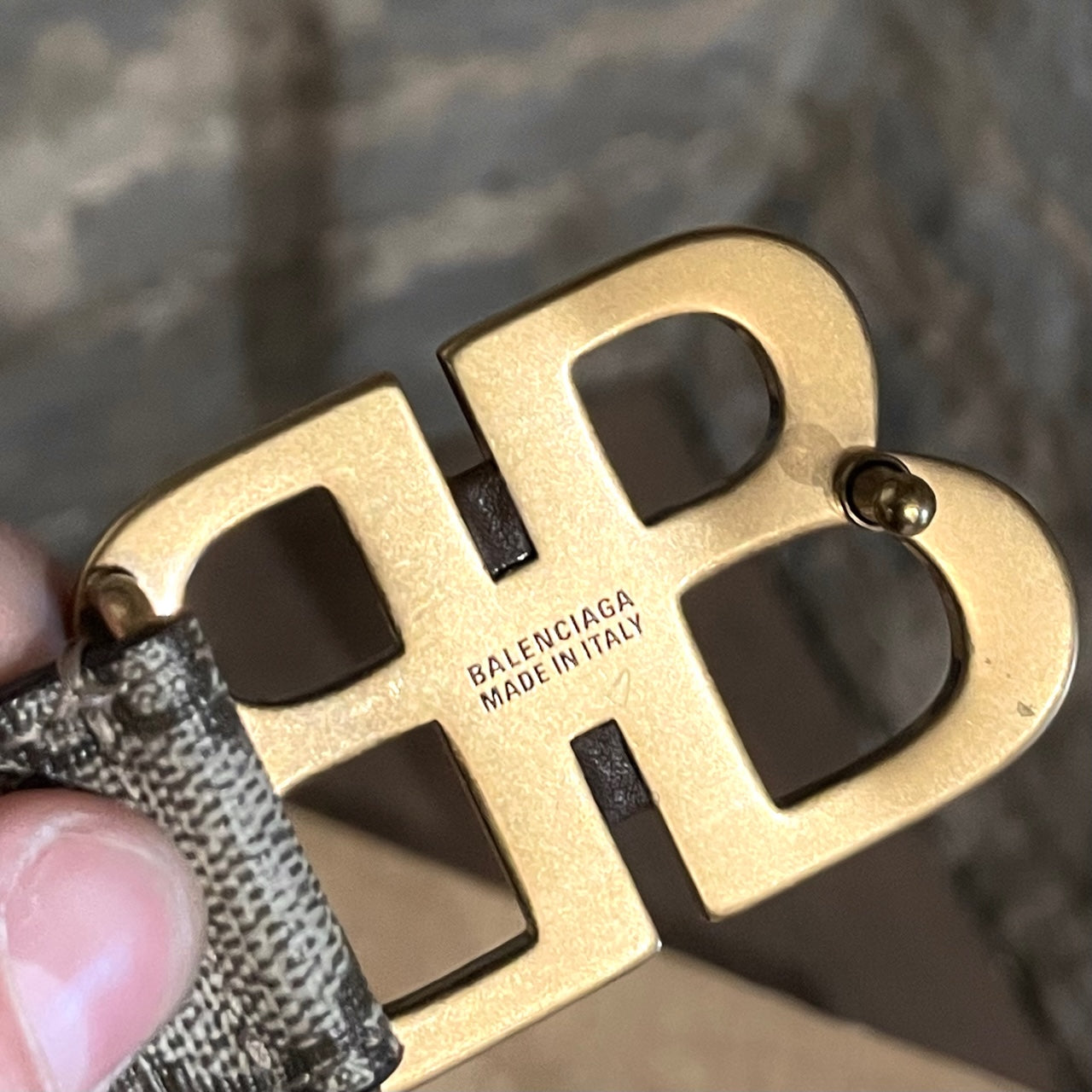 Balenciaga X Gucci The Hacker Project BB Supreme Monogram Belt