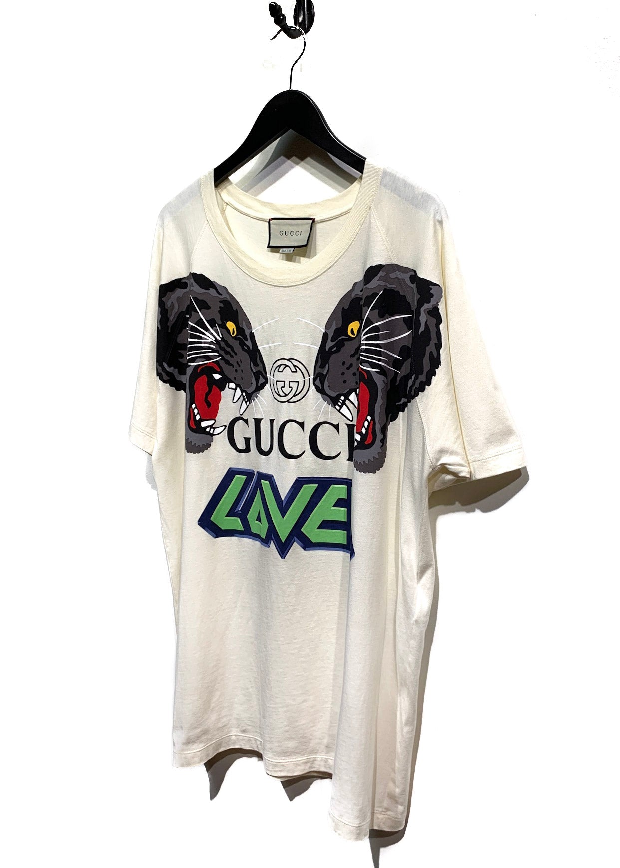 Gucci Ivory Loved Panther Printed T 