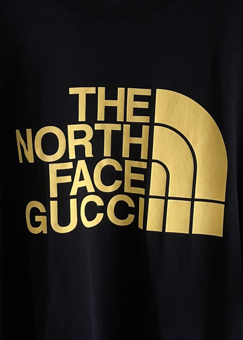 Gucci X The North Face Black Yellow Logo Print T-shirt – Boutique 