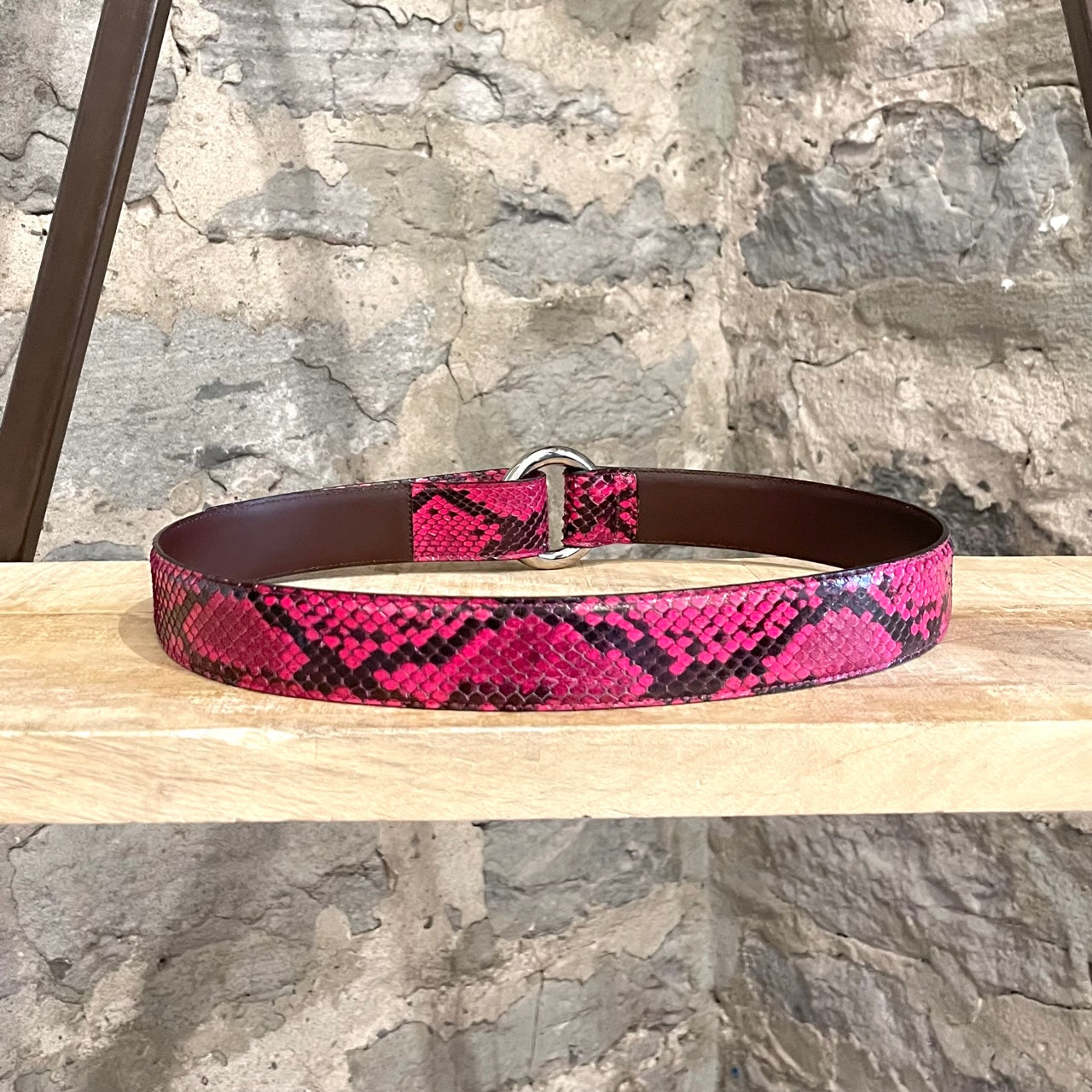 Dolce & Gabbana Fuschia Pink Black Python Belt – Boutique 