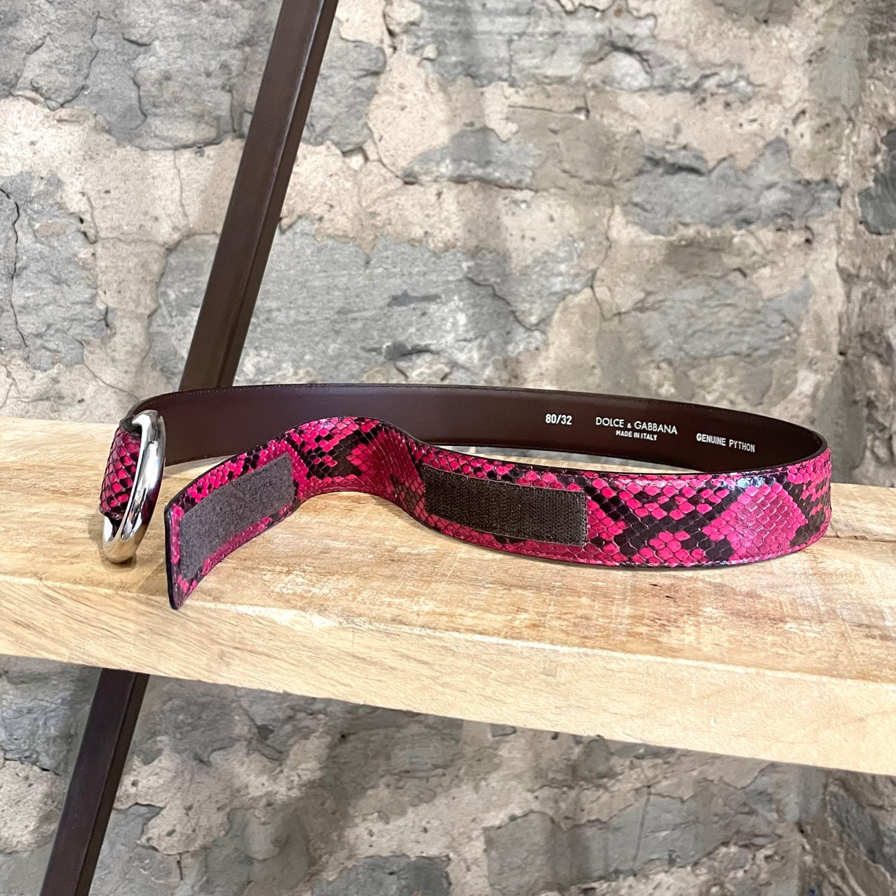 Dolce & Gabbana Fuschia Pink Black Python Belt – Boutique 