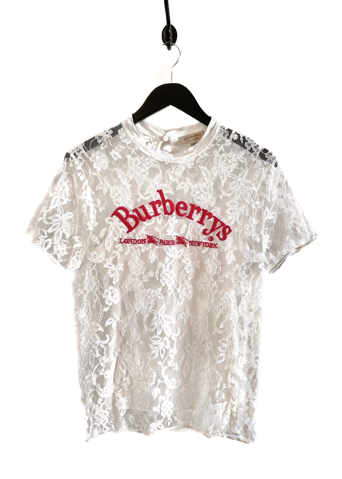 Burberry White Lace Embroidered Top – Boutique 