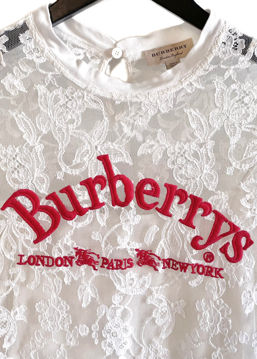 Burberry White Lace Embroidered Top – Boutique 