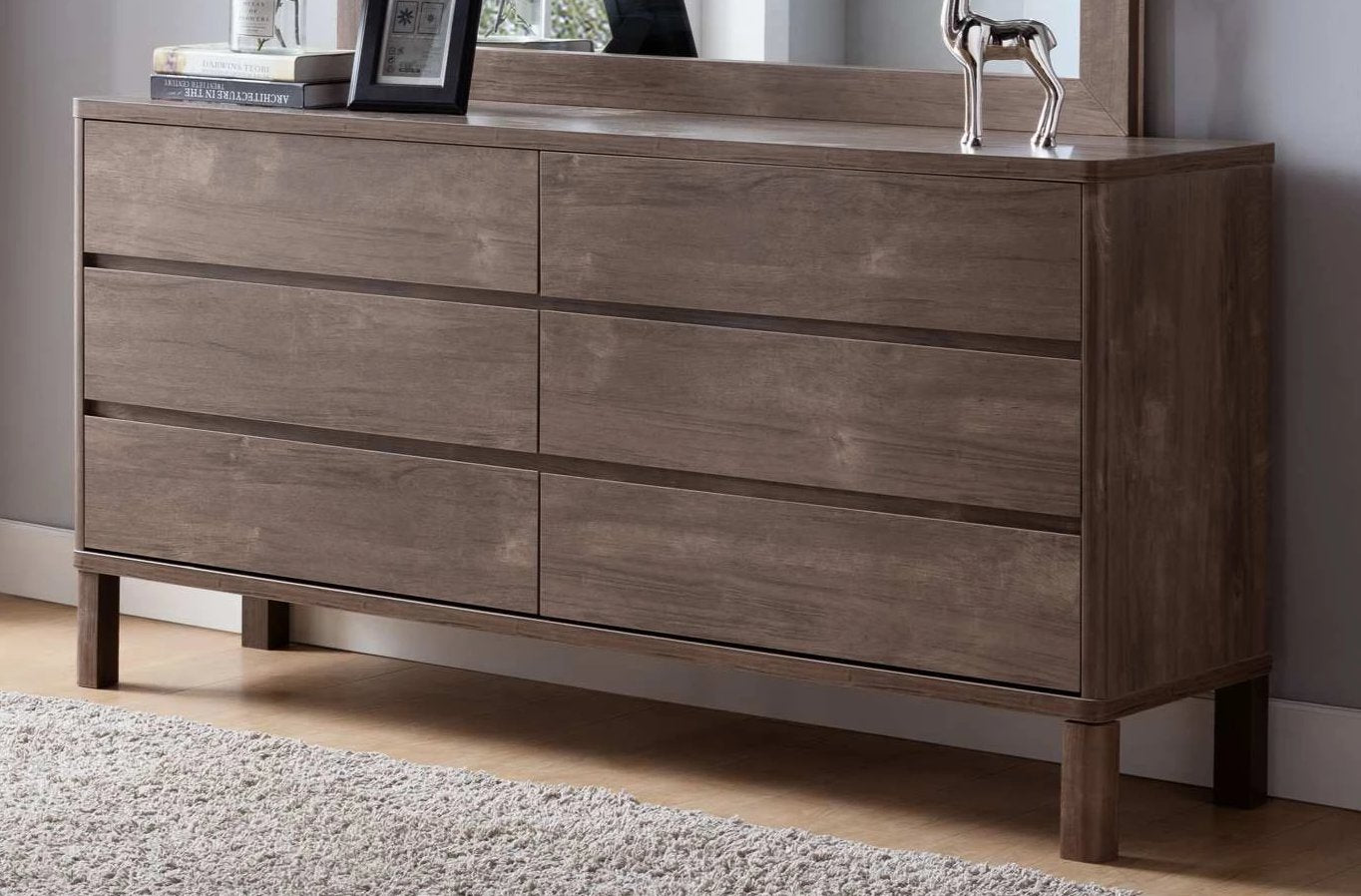 Hazelnut Laminate Wood Dresser B3604 Polypoof Furniture