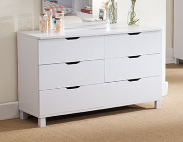 White Laminate Wood Dresser Y1104 Polypoof Furniture