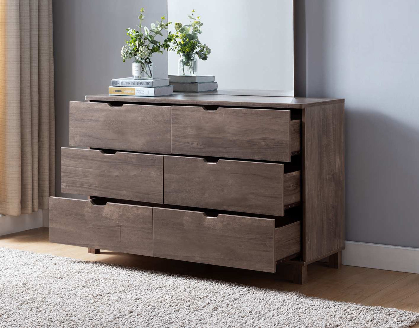 Hazelnut Laminate Wood Dresser Y2204 Polypoof Furniture