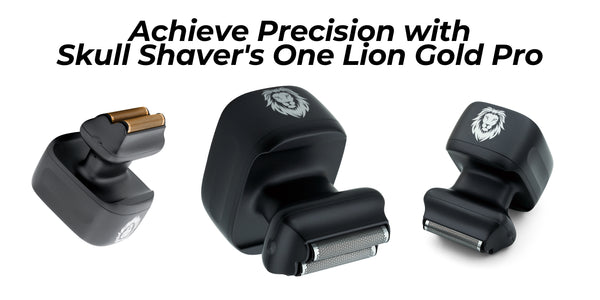 Skull Shaver One Lion Gold Pro, a revolutionary step foil shaver designed to elevate your beard grooming experience