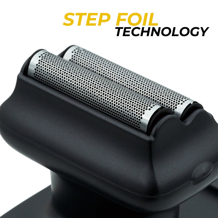 skull shaver one lion is designed for easy face shaving with its stepped foil design