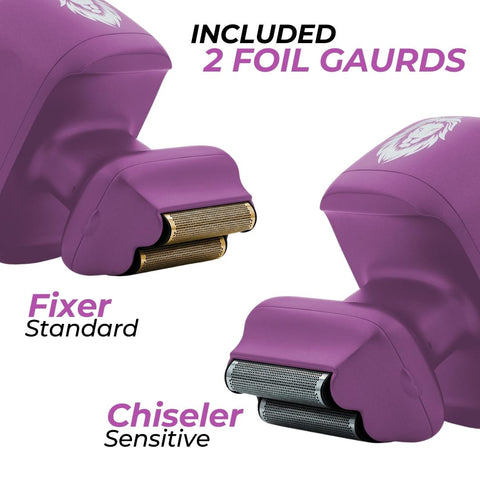 Two foil options Chiseler sensitive and Fixer standard for all type of skin