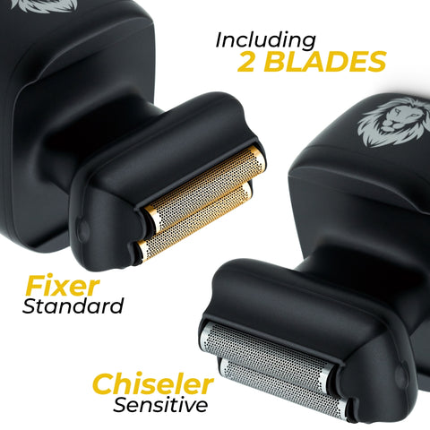 one lion gold pro comes with two blades one for normal skin and one for sensitive skin