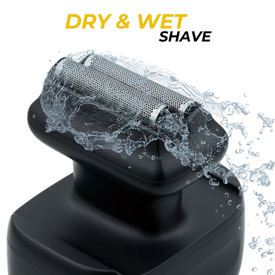 wet or dry shaving with one lion silver pro shaver even in shower