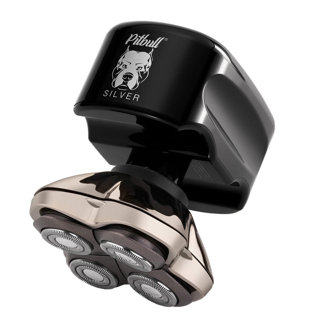 Black Pitbull gold electric shaver and click here to view pitbull electric shaver videos