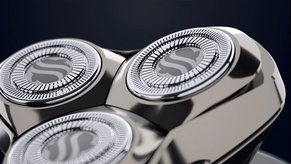 palm shaver is equipped with 3 unique flexing heads