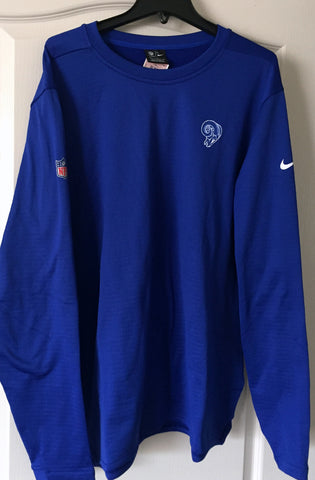 Los Angeles Rams Nike Sideline Coaches Long Sleeve Performance T-Shirt -  Navy