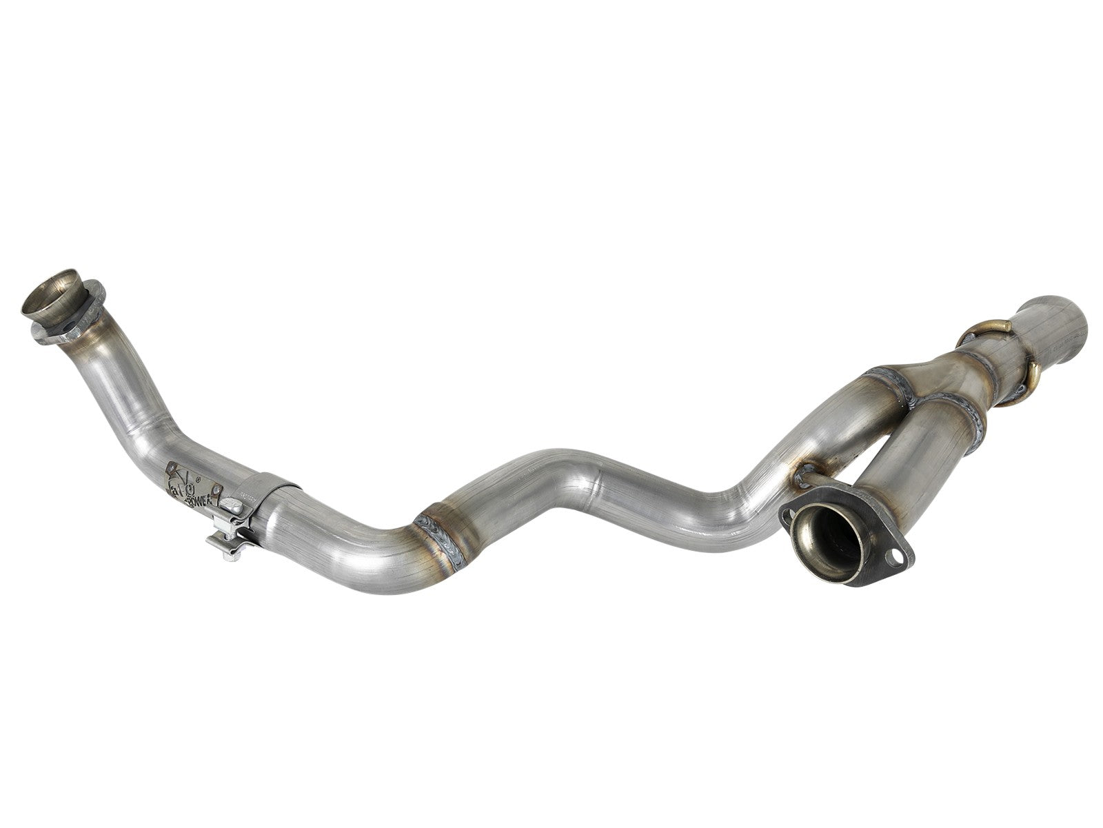 AFE Power Twisted Steel 2-1/4 IN 409 Stainless Steel Y-Pipe For Jeep W – am- wrangler