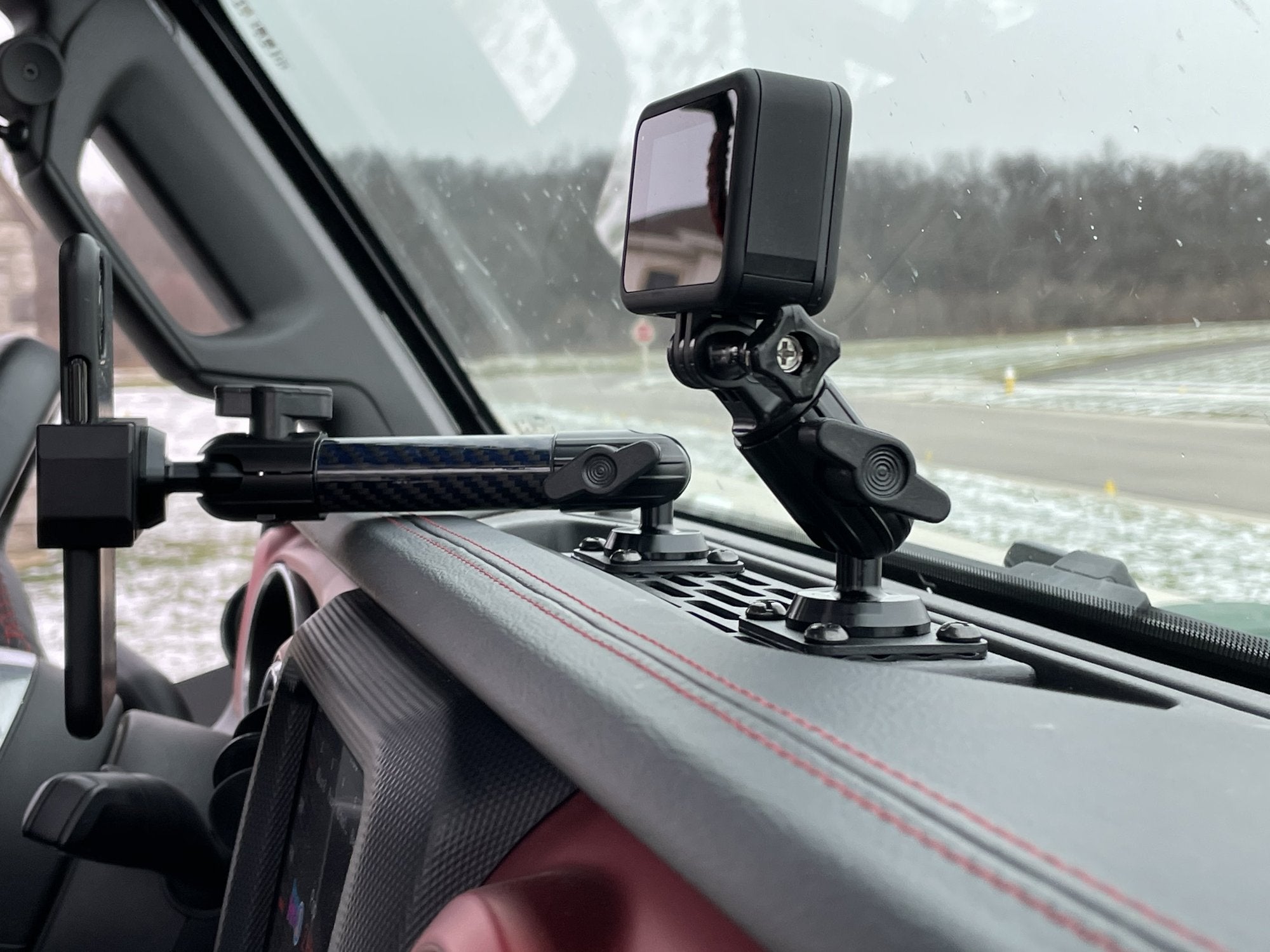 Bullet Point RubiGrid™ Phone and GoPro Platform Dash Mount Holder for – am- wrangler