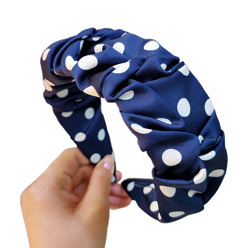Polka Dots Pleated Headband Express Delivery Pasarelle 3 