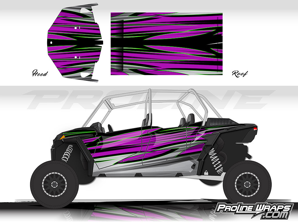 Proline Wraps Series Graphics - Atomic - Polaris RZR XP 4 Turbo