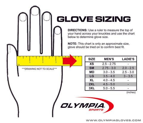 Glove sizes shop