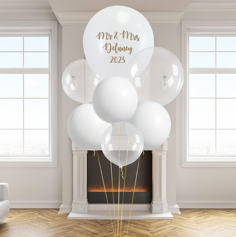 mr and mrs wedding balloons delivery ireland