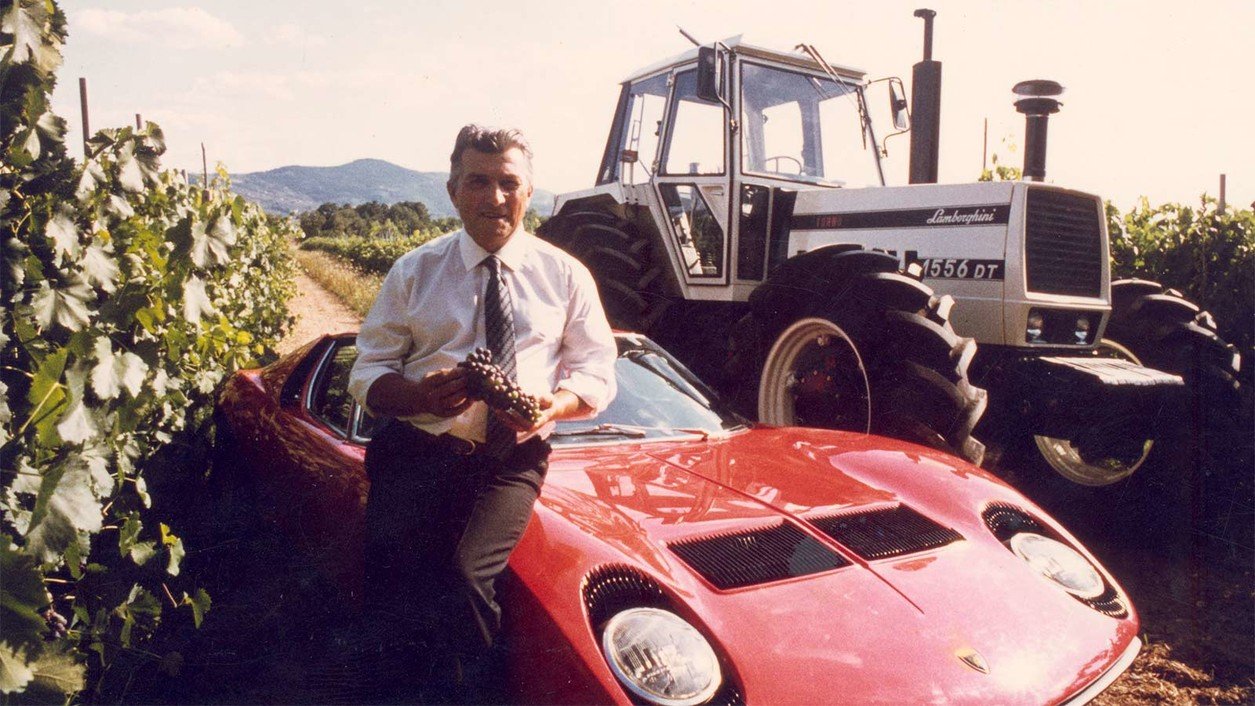 Mr. Lamborghini with tractor
