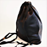 Black LED Drawstring Backpack Back