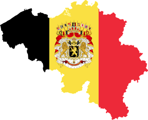 pays belgique sur fond drapeau de la belgique