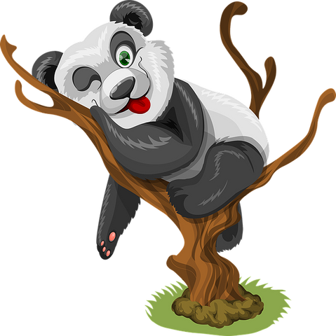 dessin panda arbre