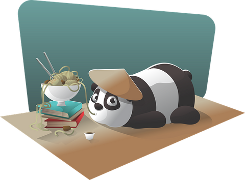 dessin panda chinois