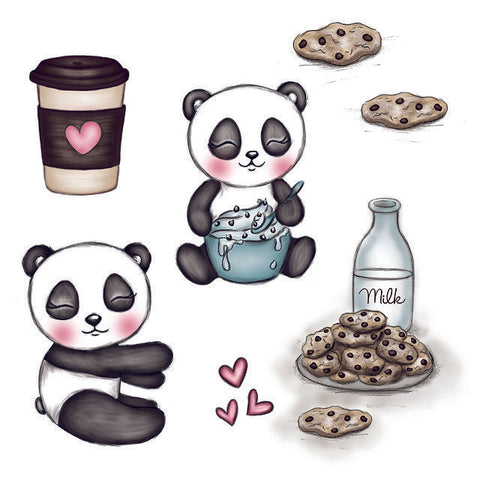 dessin panda cookie