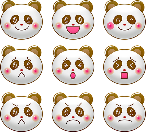 dessin panda emoji expression