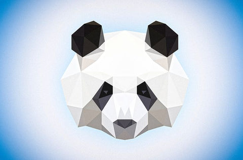 dessin panda geometrique