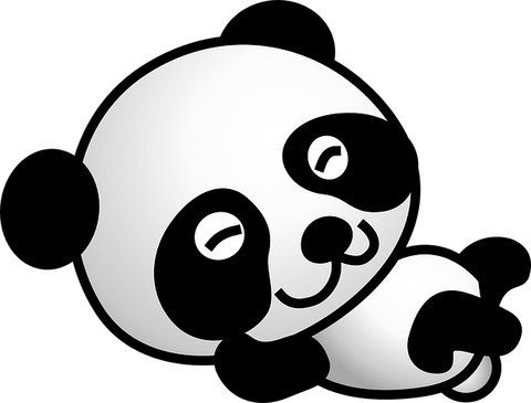 dessin panda tranquille