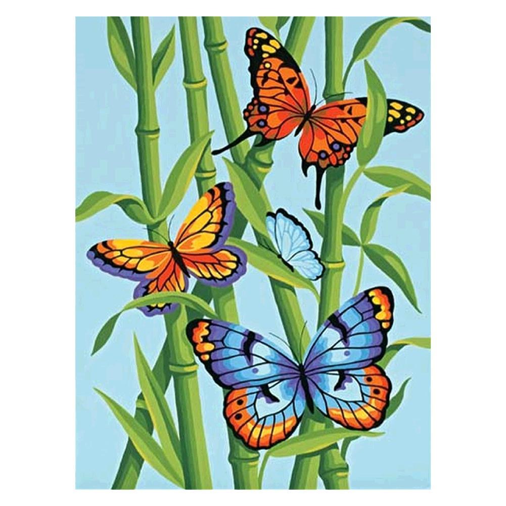 Butterfly in Bamboo - Full Round Diamond Painting – Craft Saving