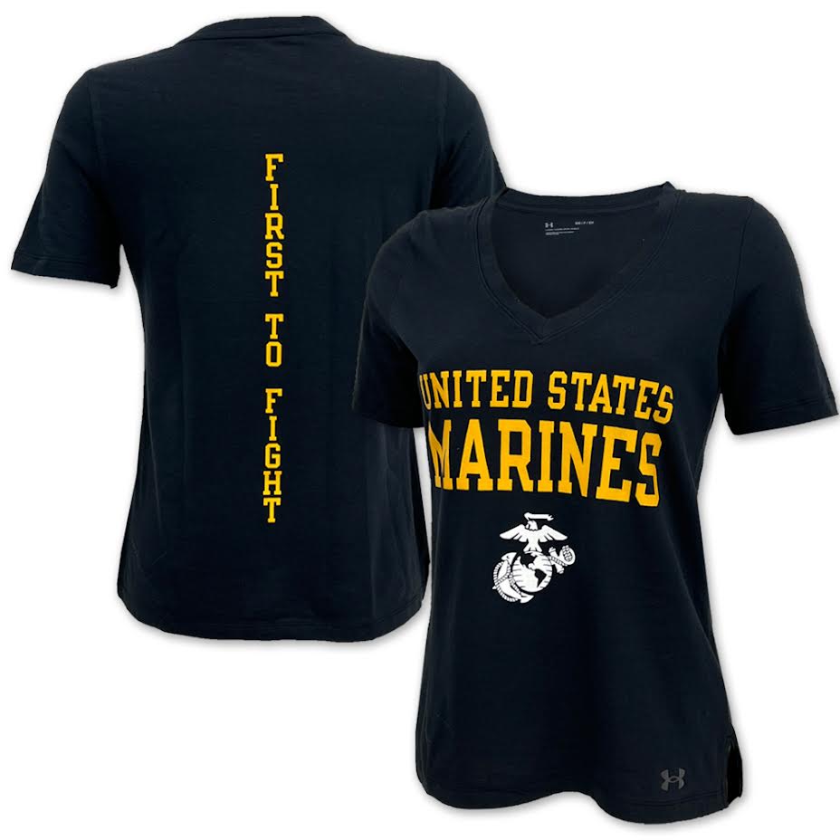 Van toepassing Profeet commentaar United States Marines Ladies Under Armour Performance Cotton T-Shirt (