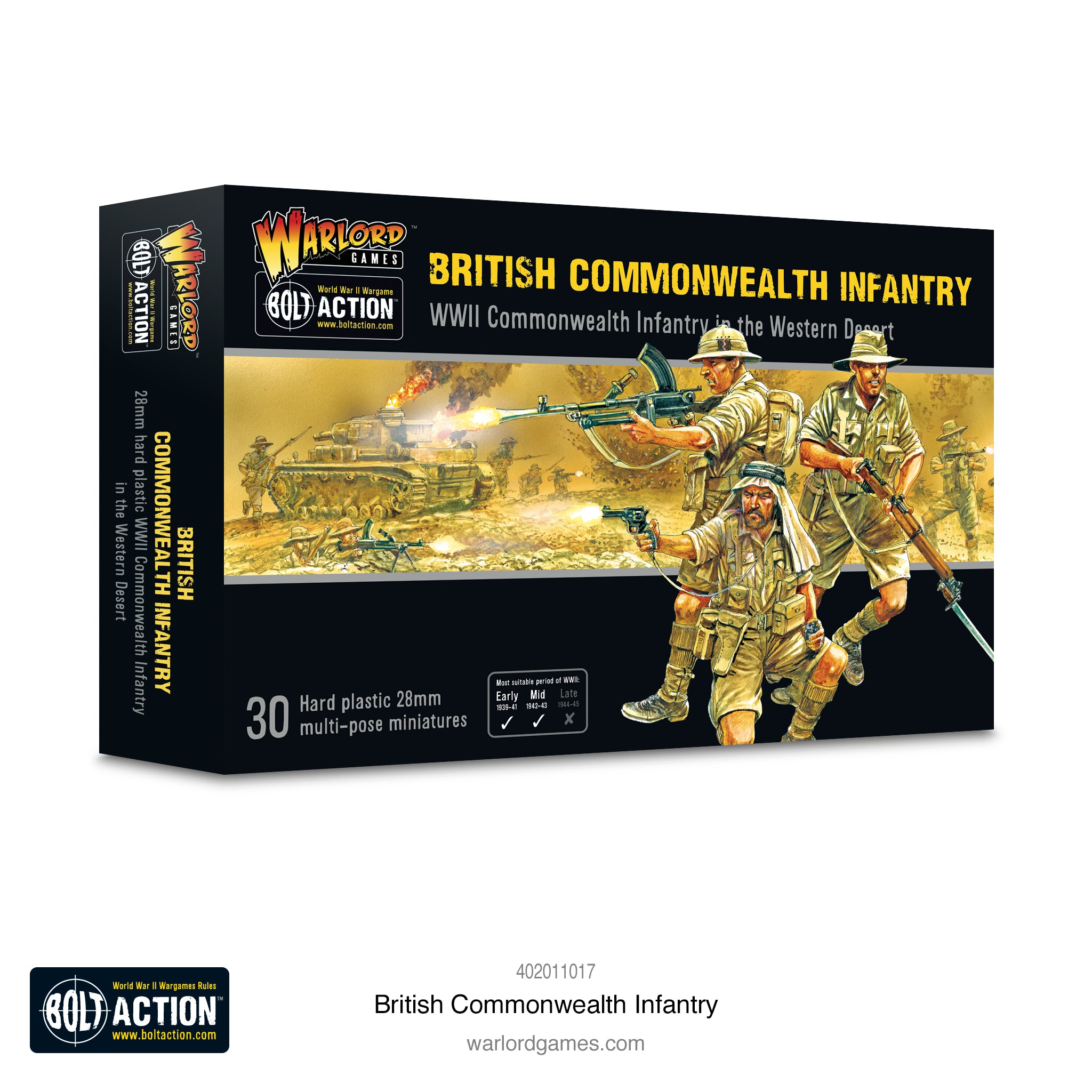 British Commonwealth Infantry (T.O.S.) -  Warlord Games