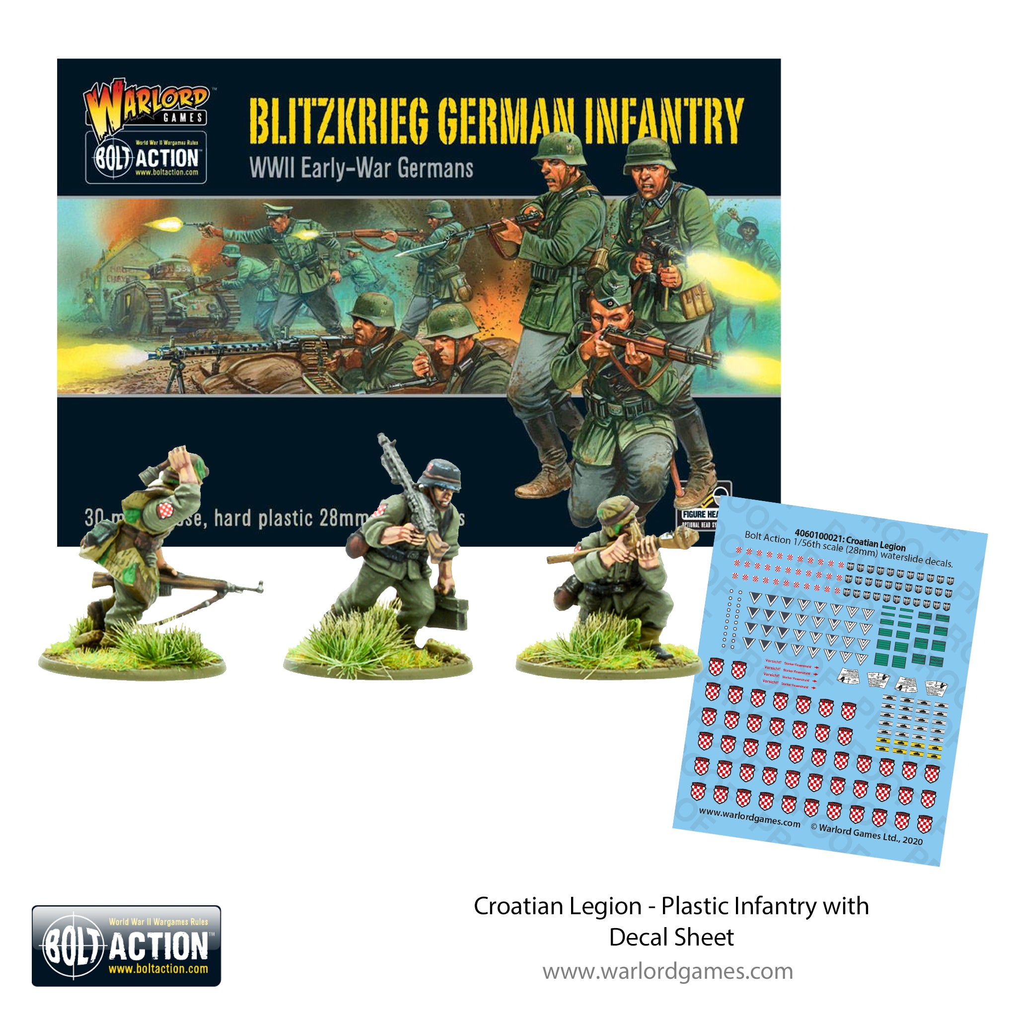 Croatian Legion Plastic Infantry With Decal Sheet Warlord Games Ltd