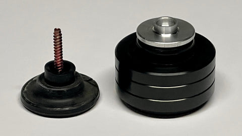 Technics Mk1 SL-1301, 1401, SL-1600, SL-1700, SL-1800 Turntable Isolation Feet In Black Finish.