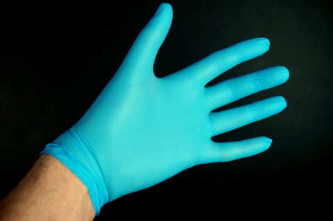 Buy Box 100 Hand-Tek Disposable Nitrile Blue Gloves Powder Free Strong Latex Free.