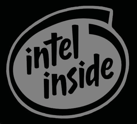 "Intel Inside" PC Window Decal Sticker Vinyl Applique 