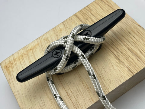 Practice Nautical Knot Rope Tying Cleat Kit Dock Sail Line Boat Mooring Fishing Rope