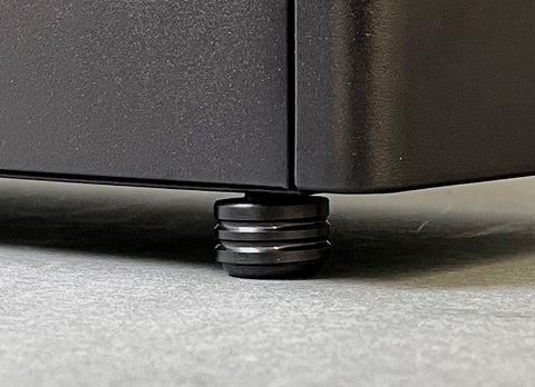 Mnpctech Small Black custom feet on the Cooler Master NR200, NR200p, NR200 p Max SFF Mini ITX gaming case.