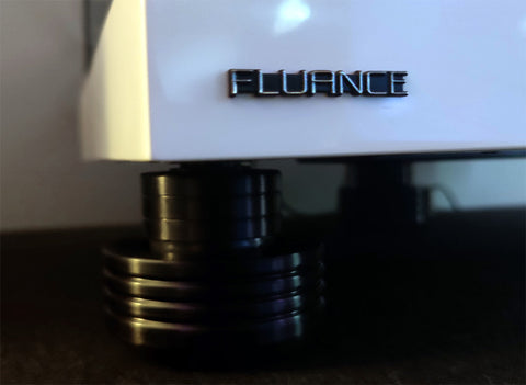 Replace with better solution to stop humming sound for the Fluance RT 82 Mnpctech custom made Fluance ISO / Isolation Feet.