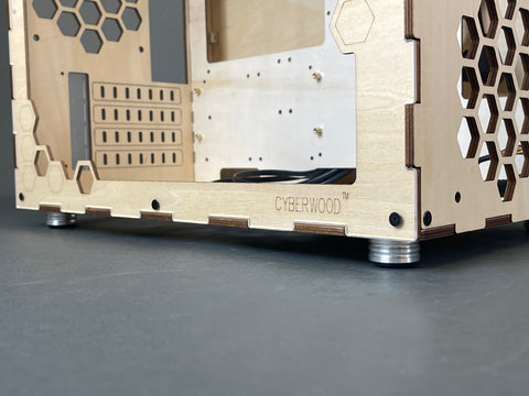 Another glance at the CYBERWOOD PC Case Feet, Small Mini ITX MATX include four 10/32 thread screws.