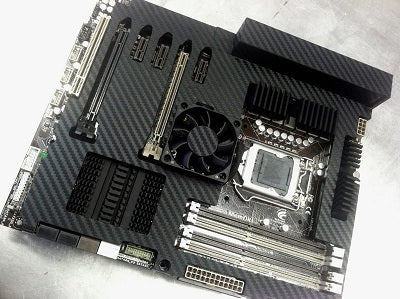 Apply Di-Noc Carbon Fiber Sheets Wrap Film to Gaming PC Motherboard