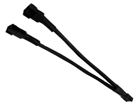 4-pin Dual Fan Power Y-cable Splitter – Jet Black