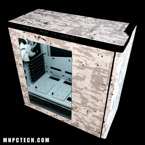 Wrap Gaming PC case 3M White Winter Digi-Camo / Digital Snow Camouflage Vinyl Film Wrap Sheets