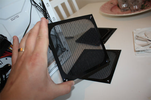 find front cheap computer fan filter metal mesh screen aluminum