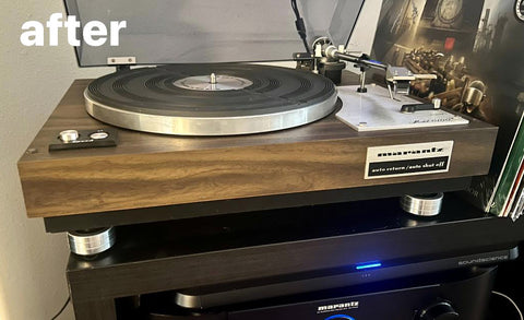 Where to buy and replace and upgrade his Marantz 6100 and 6200 Turntable with new Custom Isolation Feet.